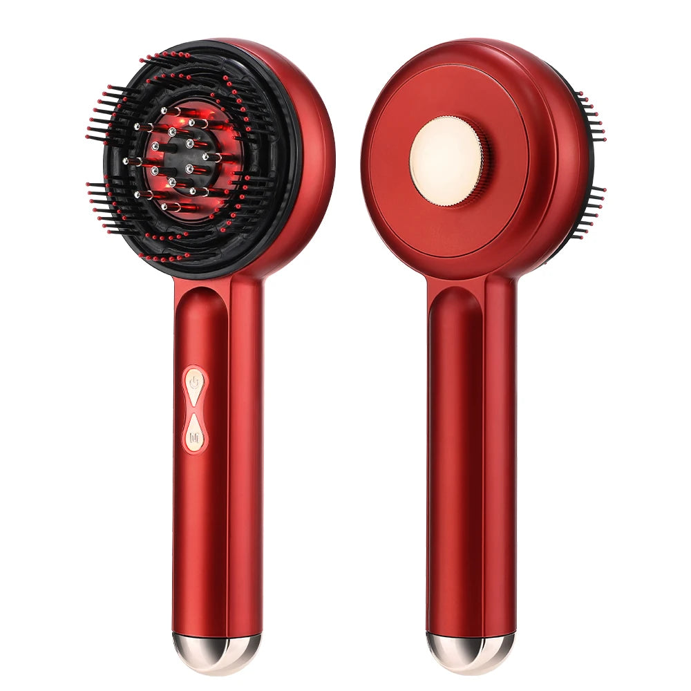 At Home Electric Scalp Massage Comb with Red Light and Oil Applicator