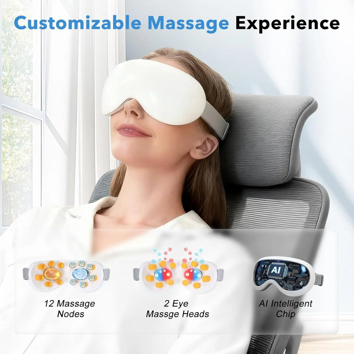 Screen Time Fatigue Relief Smart Eye Massager for Deep Relaxation