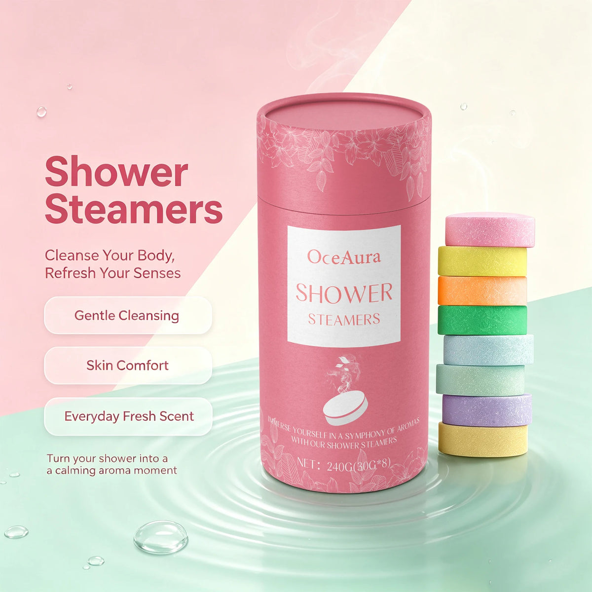 Bathroom Shower Steamers Aromatherapy Tablets for Relaxing Mind and Body
