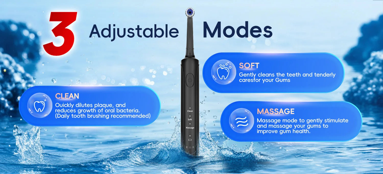 Bathroom Oral Care Water Flosser and Electric Toothbrush Combo Kit - 16