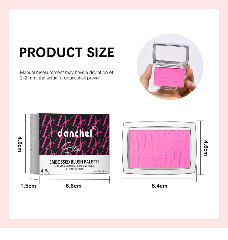 Daily Makeup Embossed Blush Palette with Natural Color Rendering and Glow