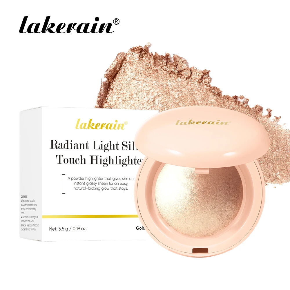 Daily makeup face highlighter powder for a natural radiant glow
