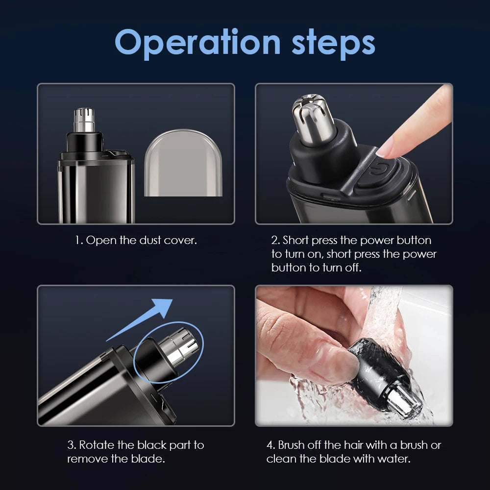 Daily Grooming Electric Nose Hair Trimmer for Painless Personal Care - 12