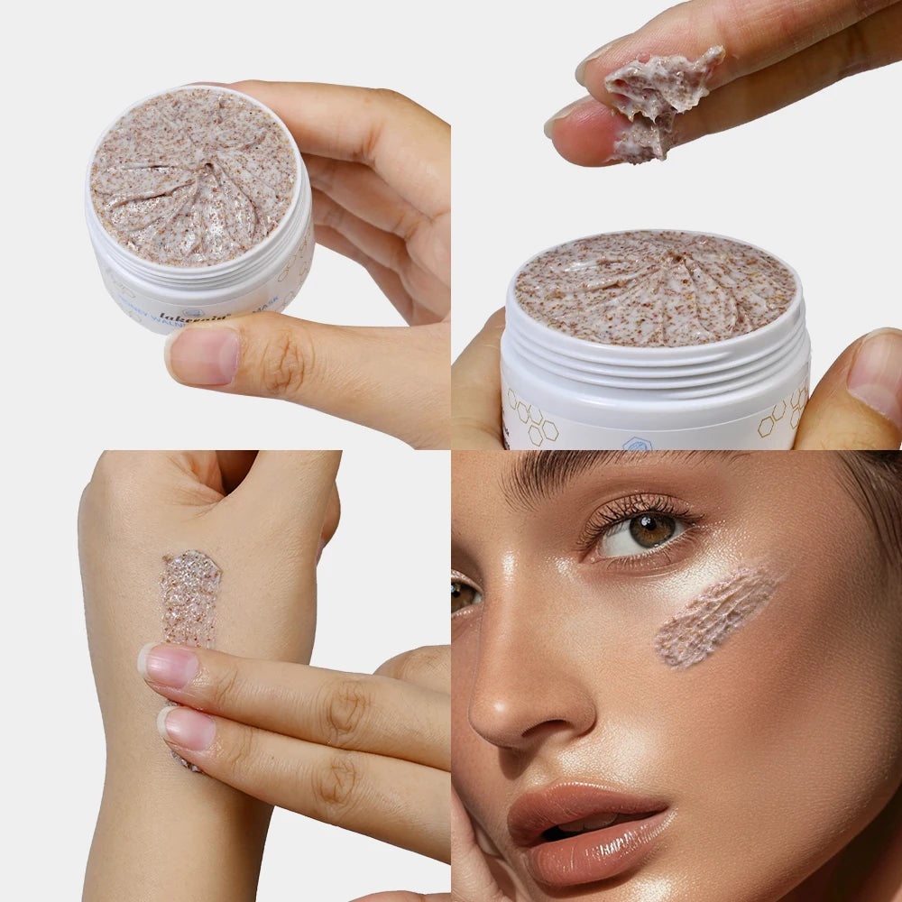 Daily Skincare Honey Walnut Scrub and Mask for Gentle Exfoliation
