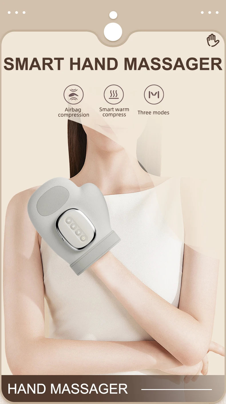 At Home Hand Massager with Airbag Compression for Palm Relaxation