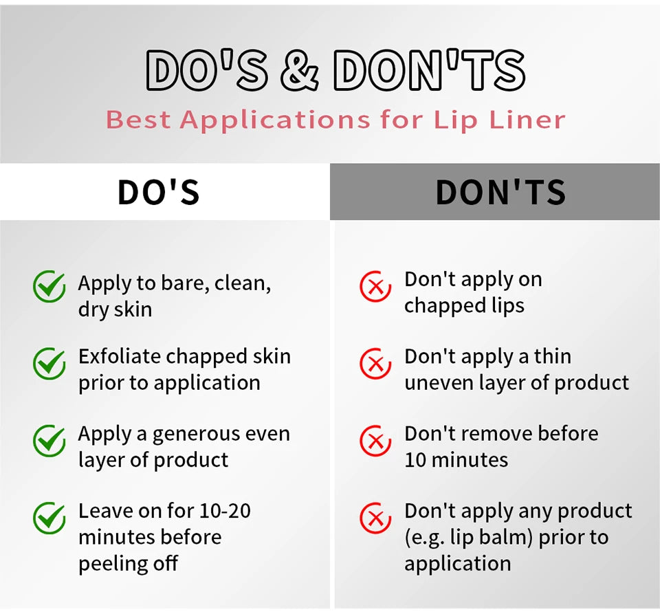 Daily Makeup Peel Off Lip Liner Tattoo for Long Lasting Waterproof Wear