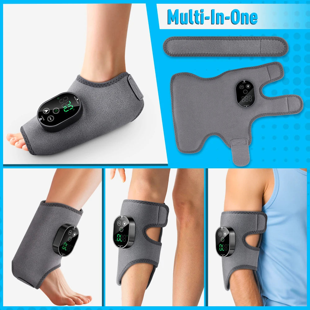 At Home Ankle Calf Foot Vibration Massager With Six Level Heating - 2