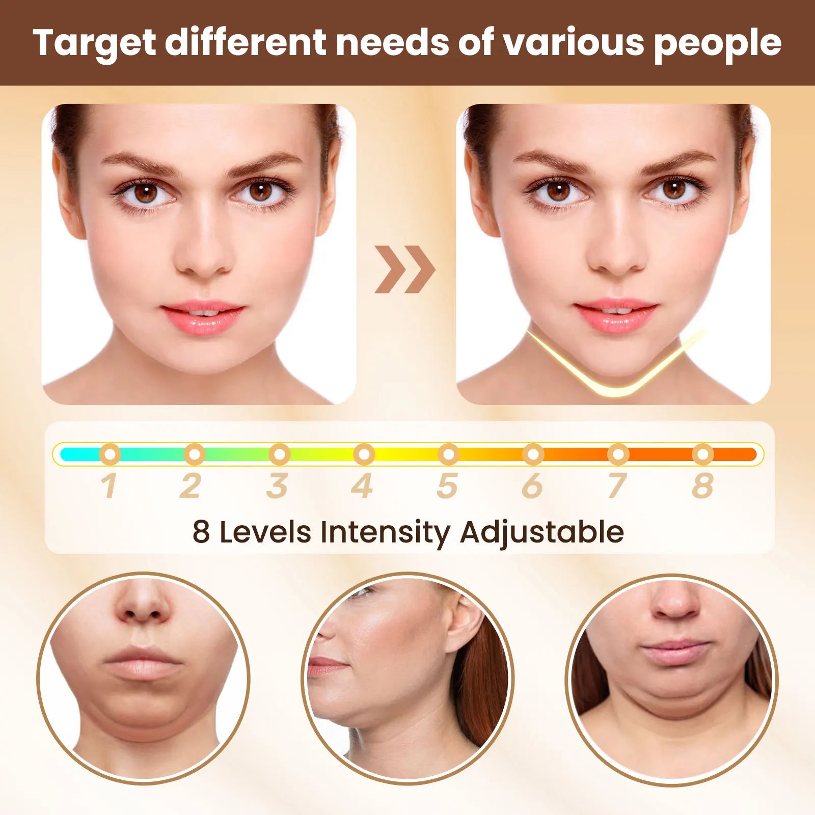 At Home Facial V-Line Lift Device and Micro Current Skin Care Massager - 10