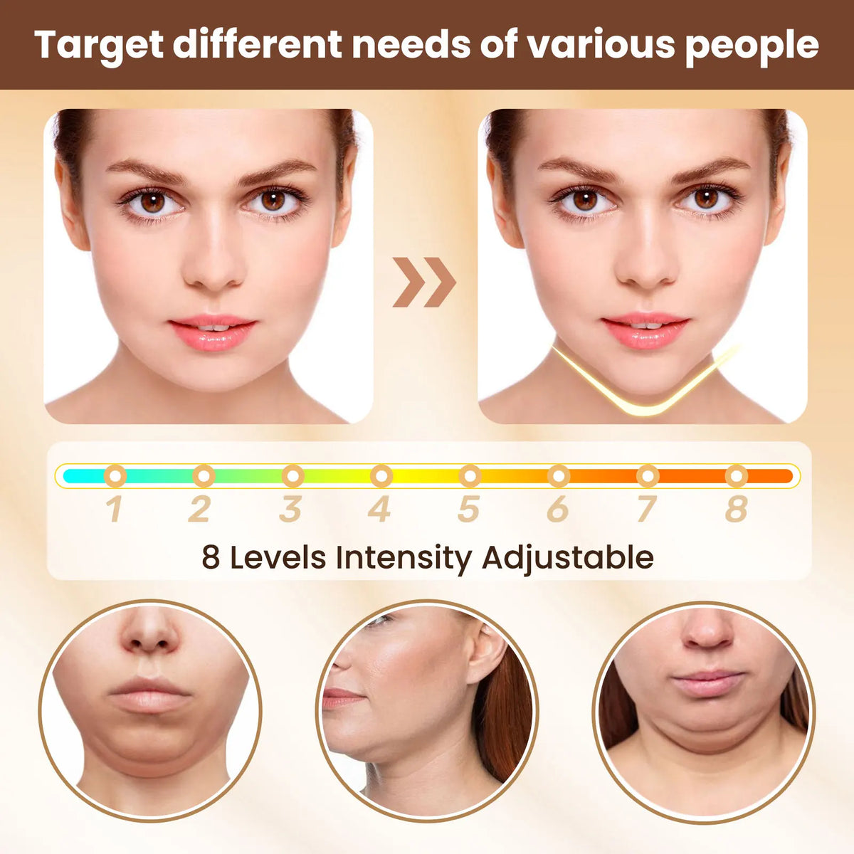 At Home Facial V-Line Lift Device and Micro Current Skin Care Massager