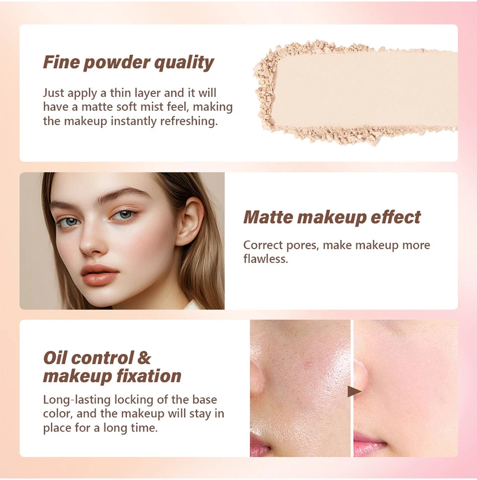 Daily Makeup Routine Ultimate Setting Powder for Long Lasting Matte Look
