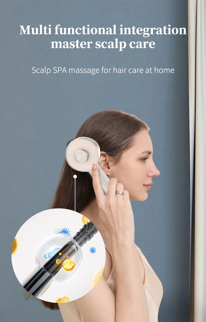 Bathroom Electric Scalp Massager Comb for Hair Growth and Serum - 9