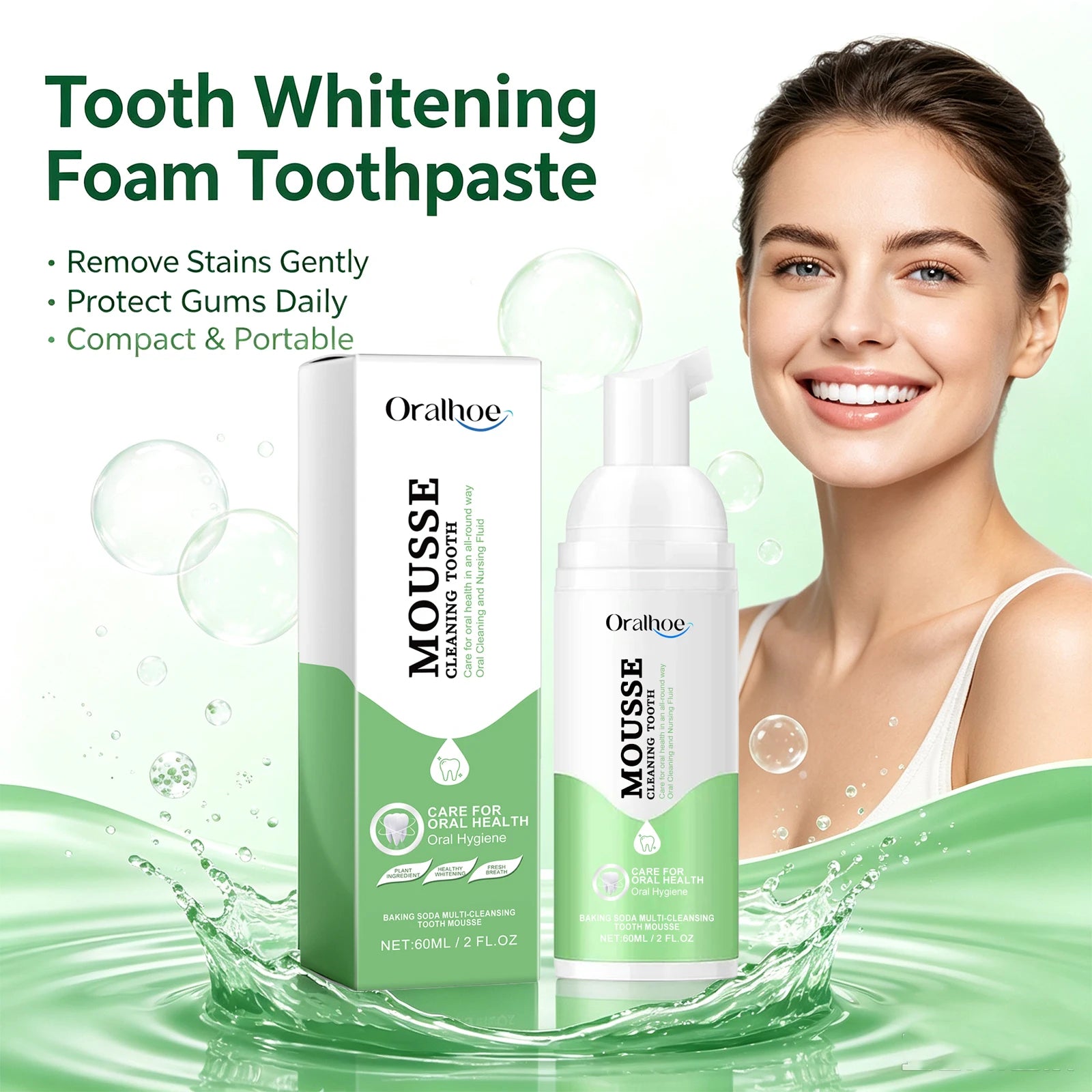 Daily Routine Whitening Foaming Toothpaste for Stain Removal and Fresh Breath - 6