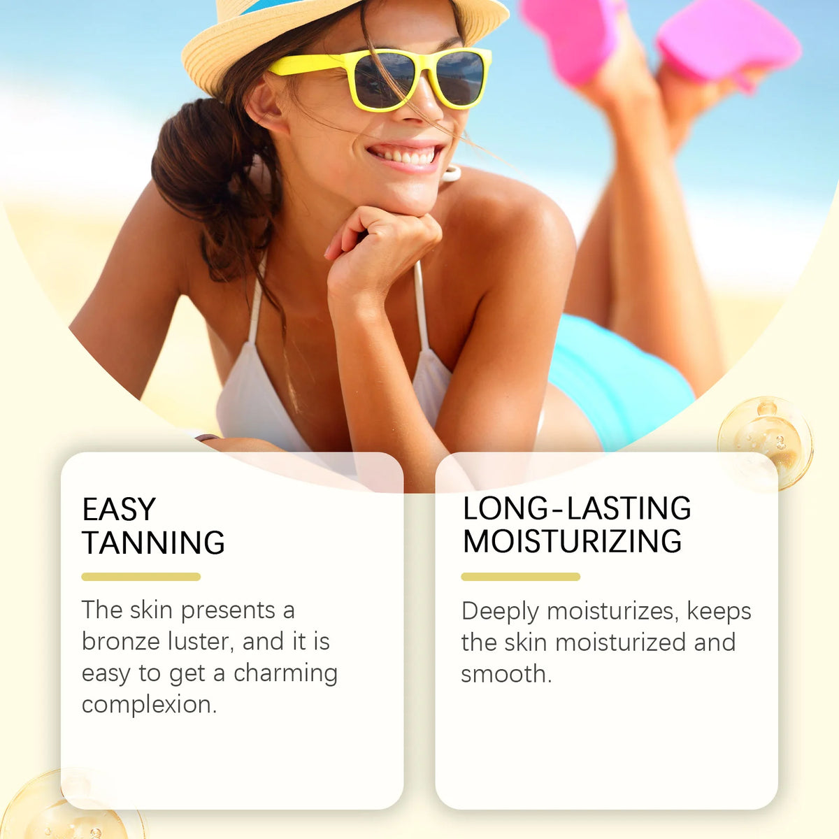 Beach Tan Shine Brown Tanning Accelerator Cream for Natural Glow