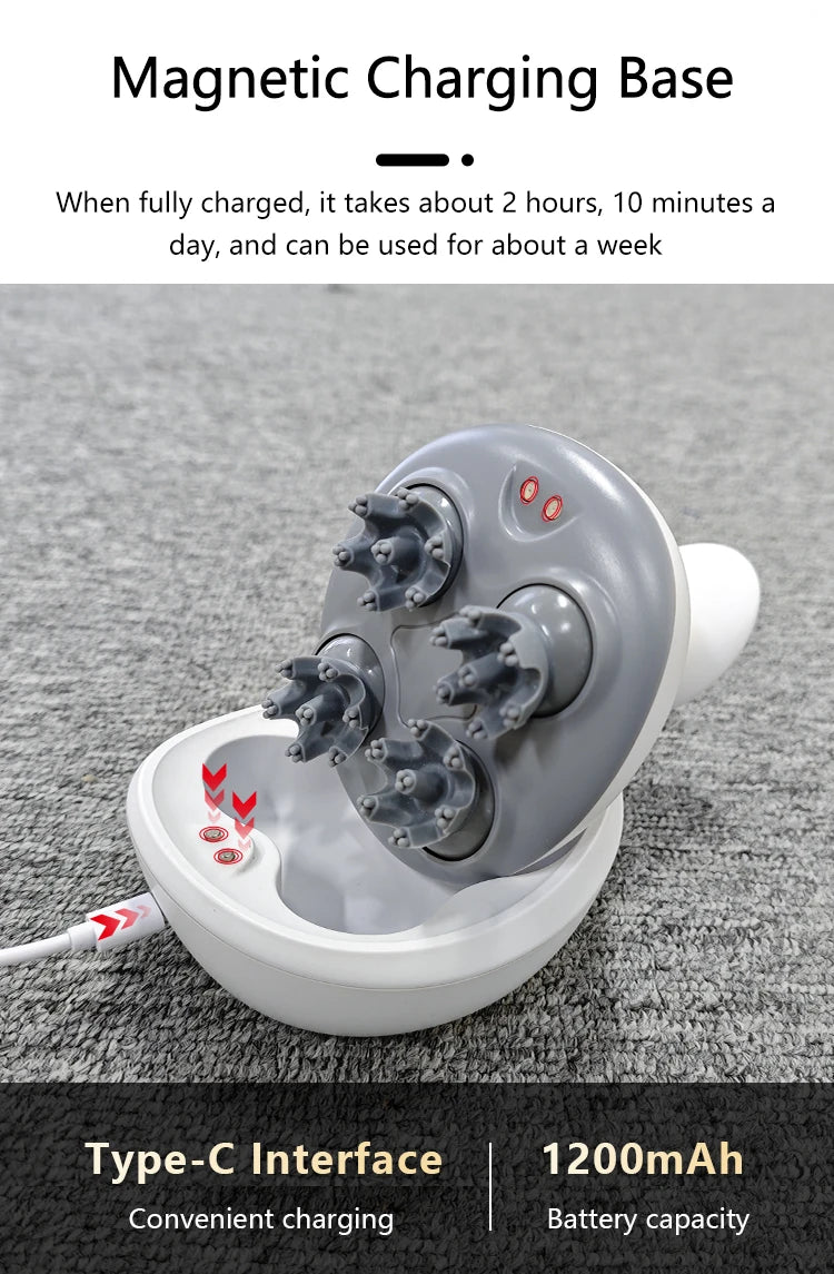 Home Relaxation Cordless Scalp Massager Electric Head Massager