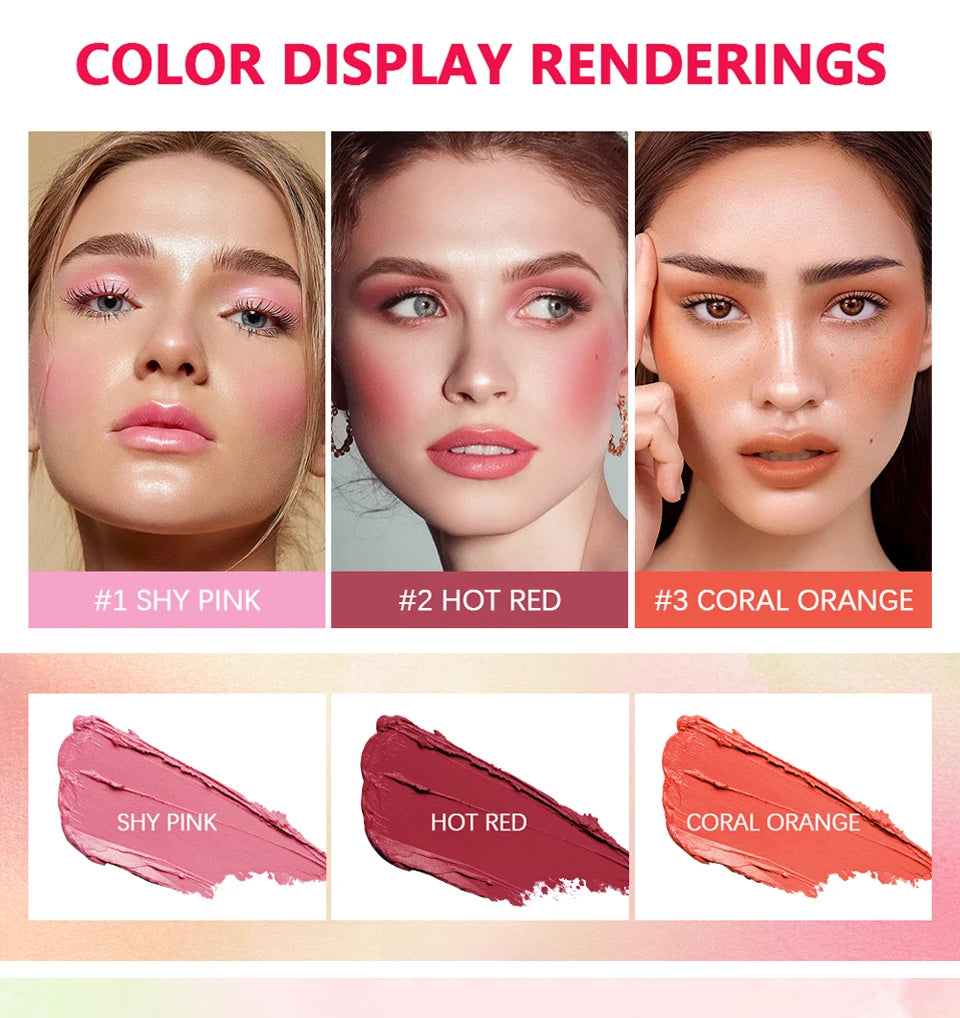 Daily Makeup Routine Eraser Blush Stick for Natural Finish Glow