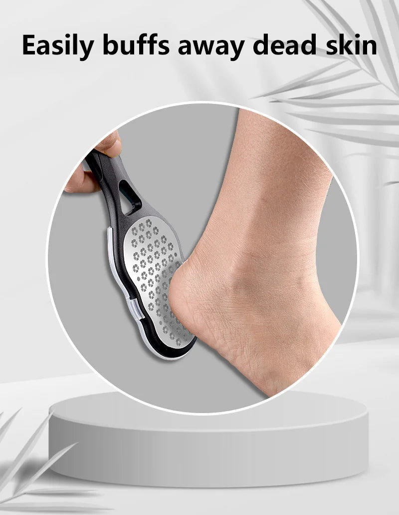 home pedicure care stainless steel foot file for cracked heels removal