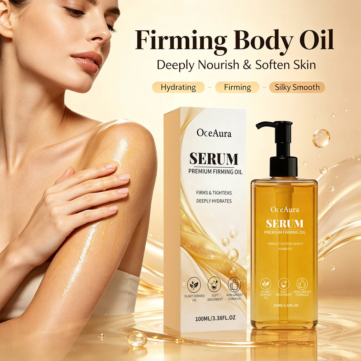 Daily Body Spa Care Firming Serum Oil for Smooth Skin Elasticity