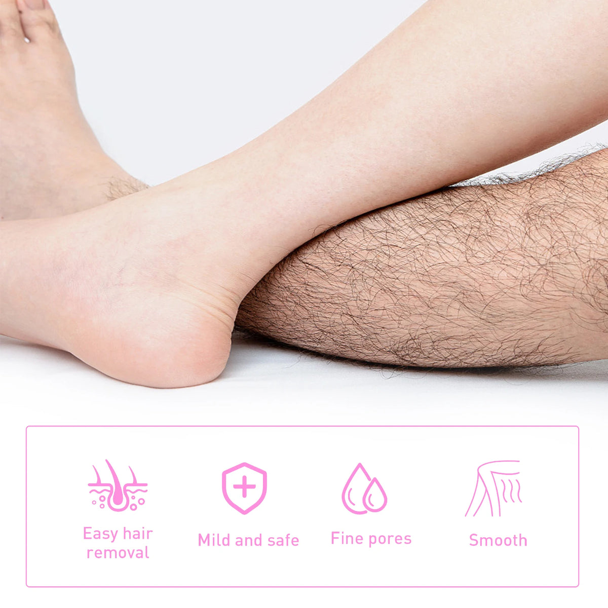 Bathroom body hair removal spray for smooth skin without razor irritation