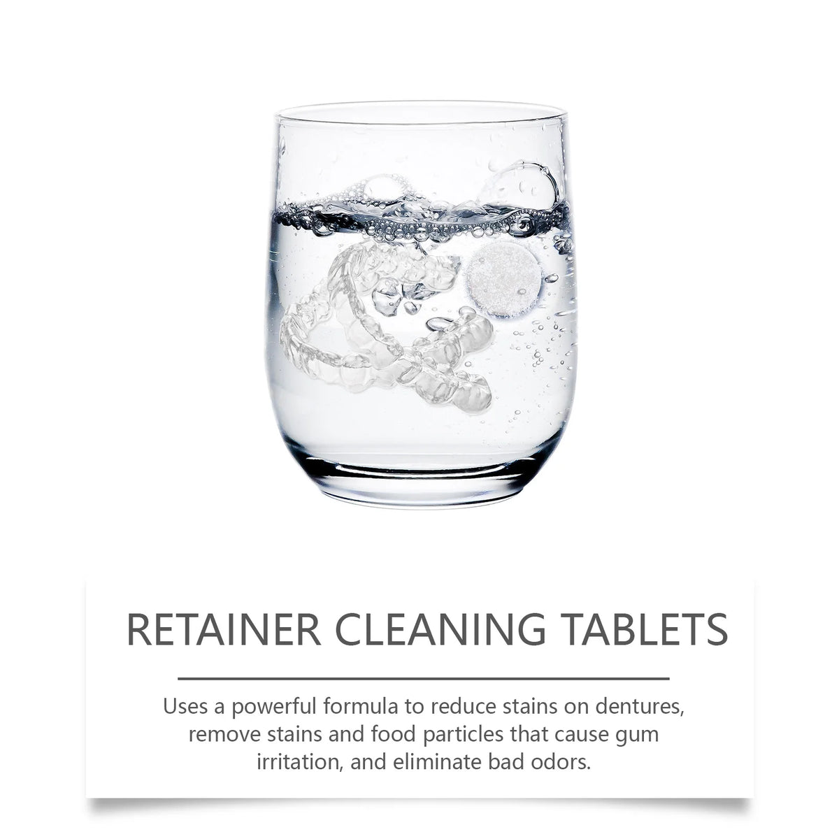 Daily Dental Care Denture Cleaning Tablets for Fresh Breath and Plaque Removal