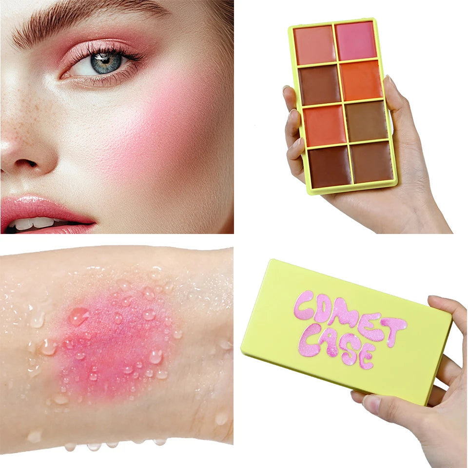 Daily Makeup Blusher Cream Plate for Natural Finish and Long Lasting Look - 18