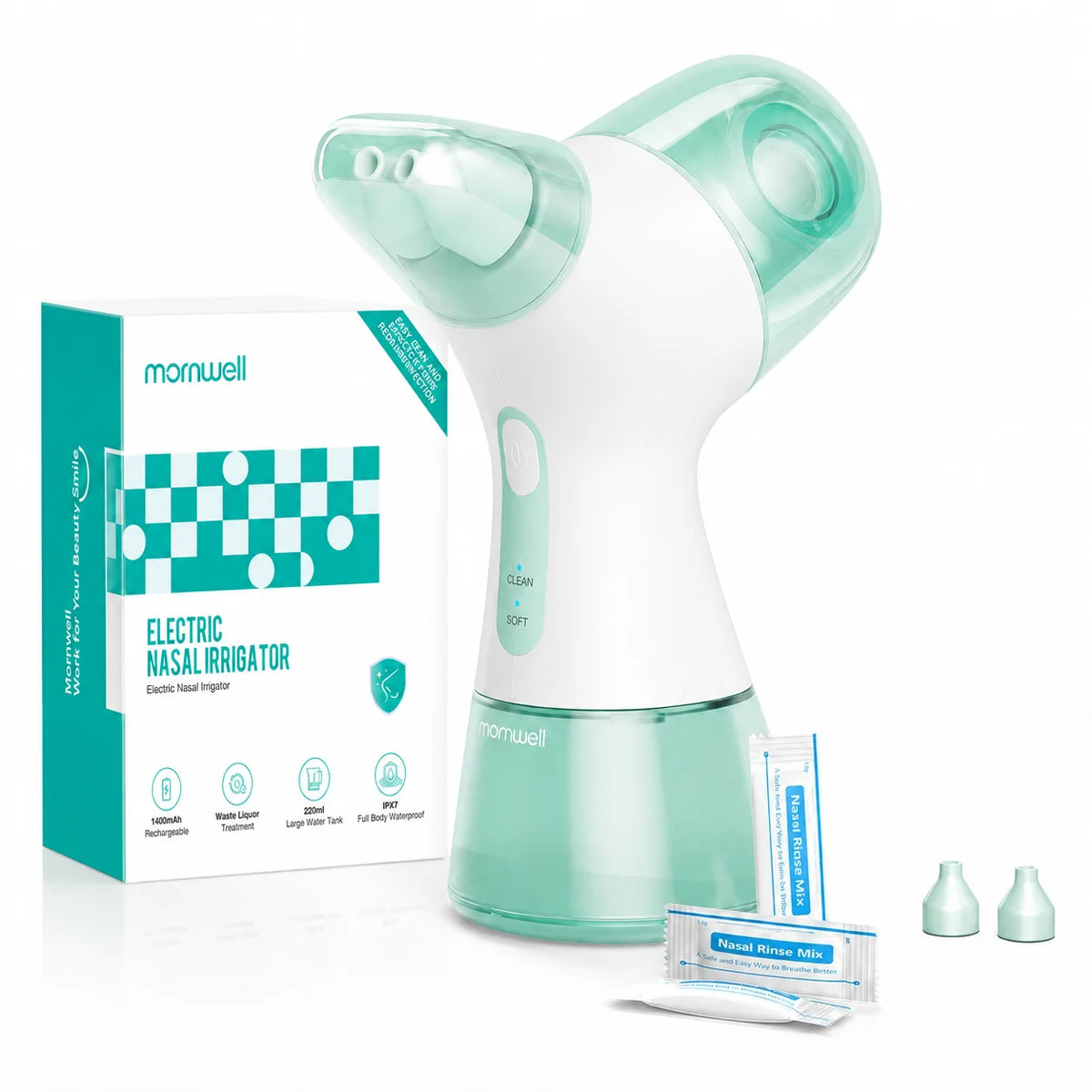 Sinus allergy relief nasal irrigation system for easy congestion care