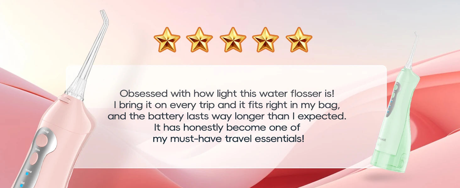 Bathroom Oral Care Water Flosser with Rechargeable Battery and 300ML Tank - 20