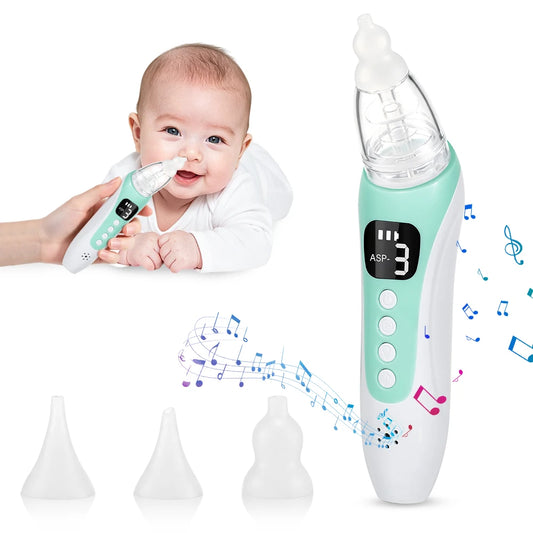 Nursery baby nasal aspirator for clearing congestion safely and quickly