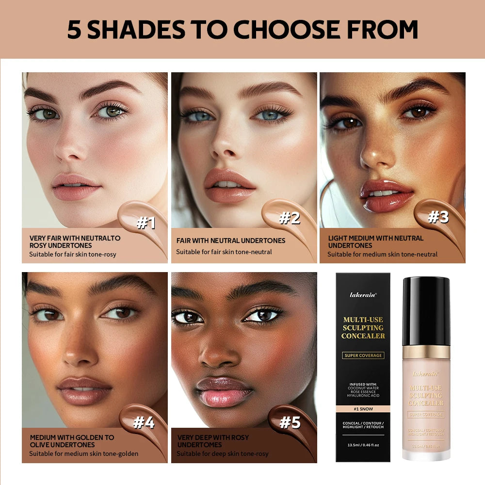 Daily Makeup Routine Waterproof Liquid Concealer for Flawless Coverage
