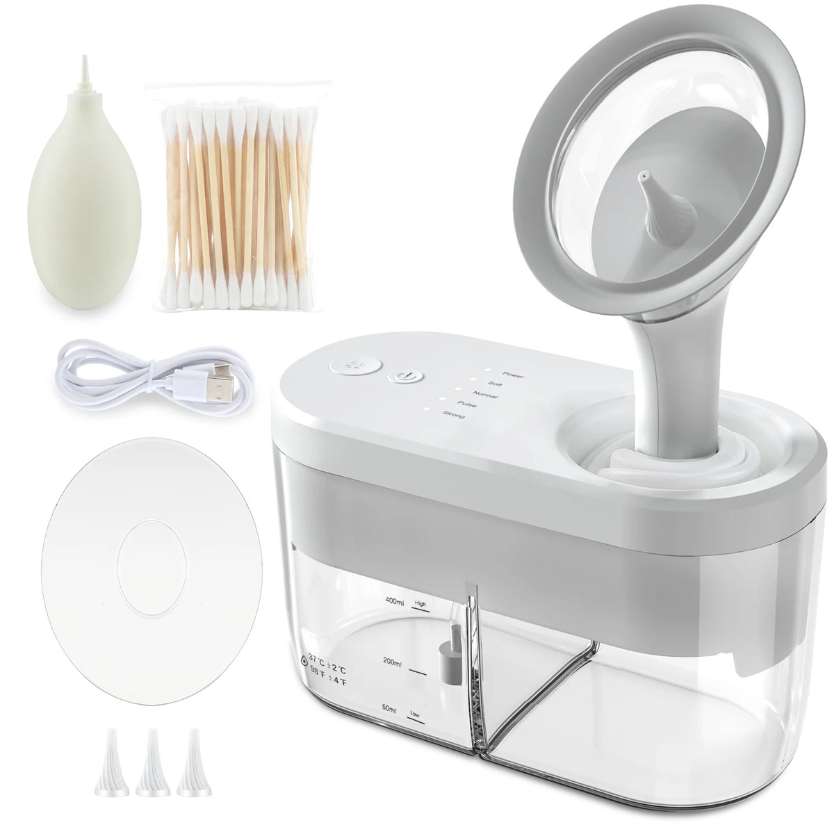 Home Electric Ear Wax Cleaner and Washer Kit for Soft Daily Care