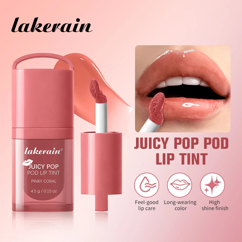 Daily Makeup Juicy Pop Pod Lip Tint Gloss with High Shine Finish - 2