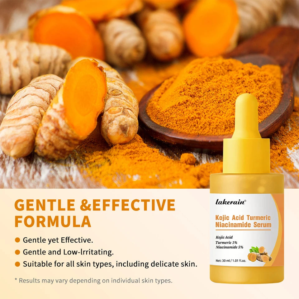 Face Skin Kojic Acid Turmeric Serum for Brightening and Hydration