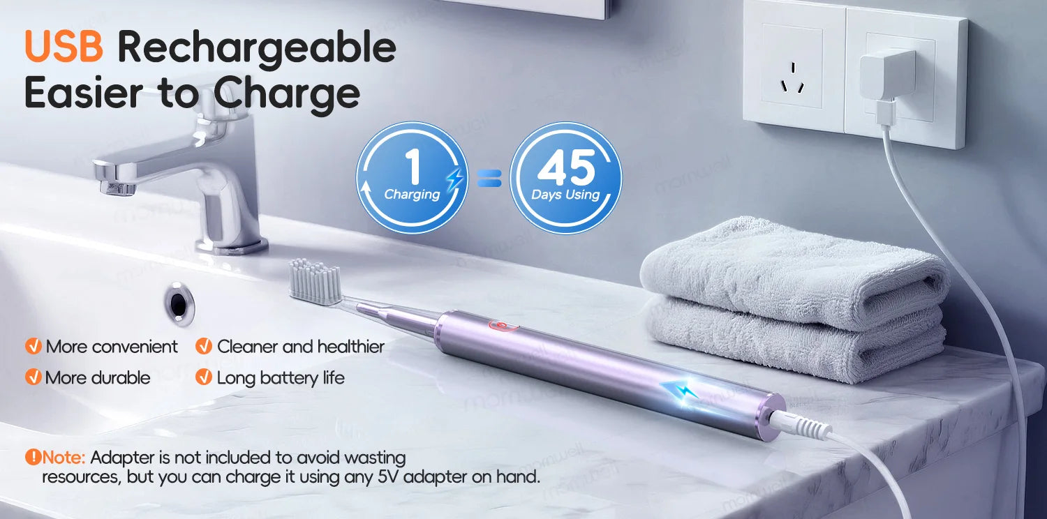 Home Travel Use Portable Water Flosser and Electric Toothbrush Combo Set - 17