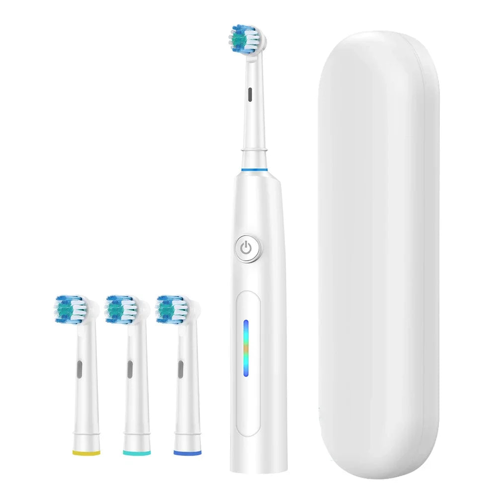 Daily bathroom routine electric toothbrush for a deeper clean