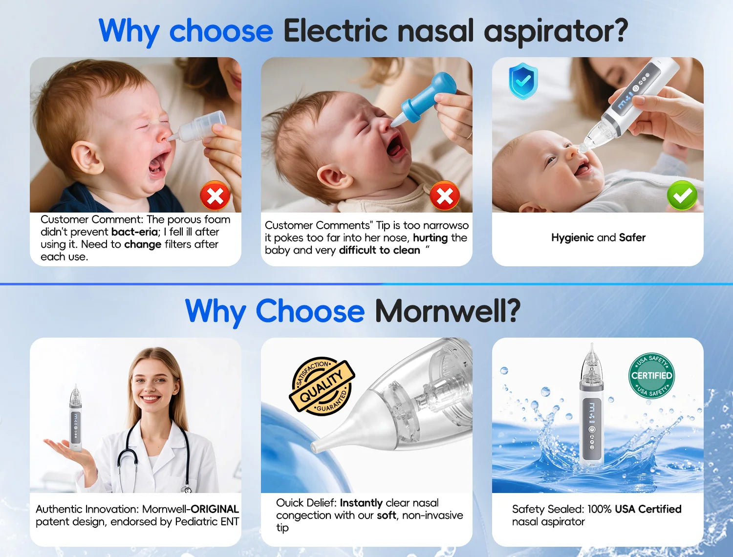 Nursery Nasal Aspirator for Babies with Gentle Suction Levels and Music - 13