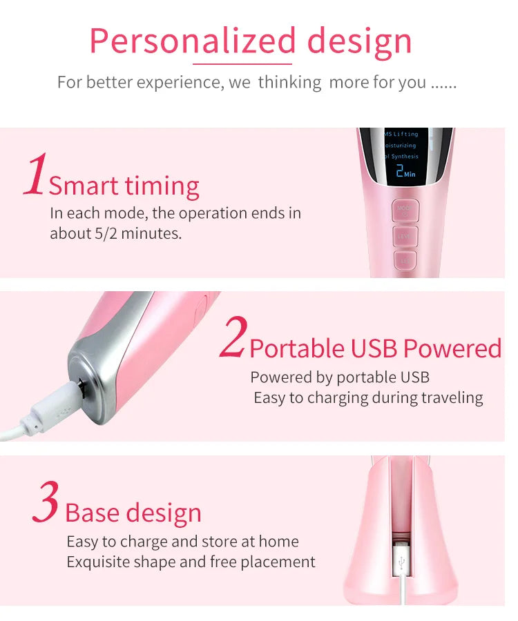 At Home Facial Care Micro Current Beauty Device For Skin Firming