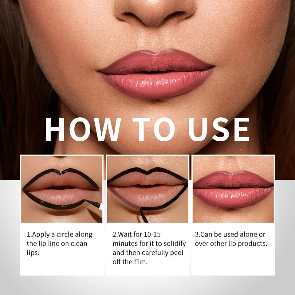 Daily Makeup Peel Off Lip Liner Tattoo for Long Lasting Waterproof Wear - 16