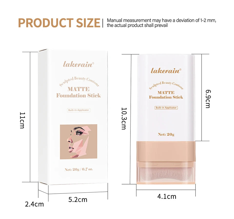 Travel makeup routine Matte Foundation Stick for smooth coverage