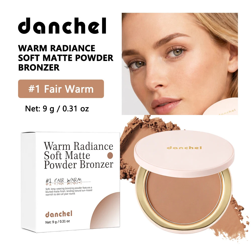 Daily Makeup Soft Matte Bronzer Powder for Natural Contour and Shading
