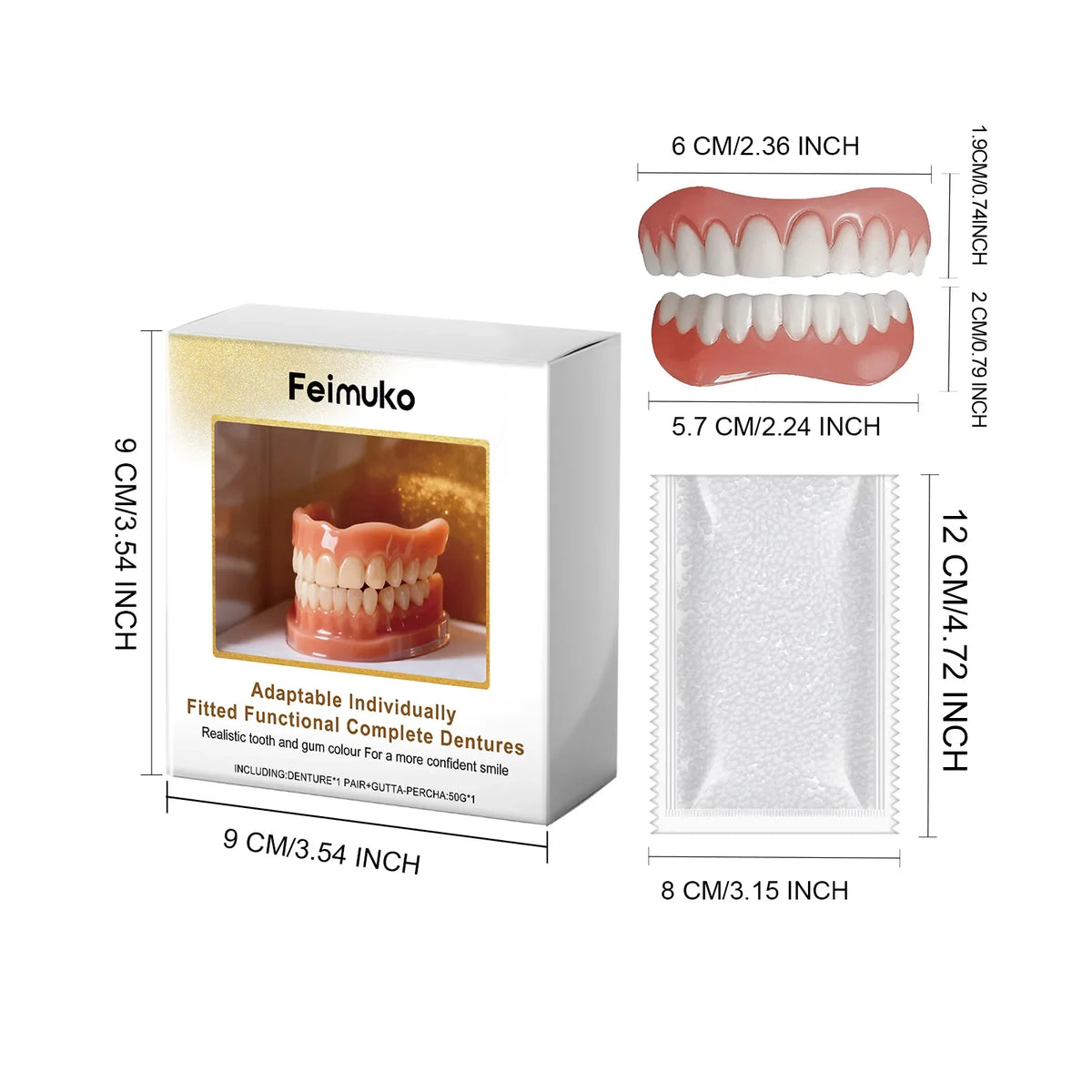Daily Smile Enhancement Denture Silicone Kit for Easy Fit