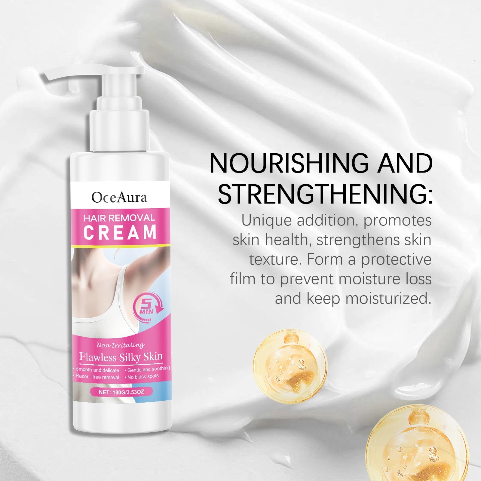 Smooth Skin Hair Removal Cream for Painless and Easy Body Grooming - 10