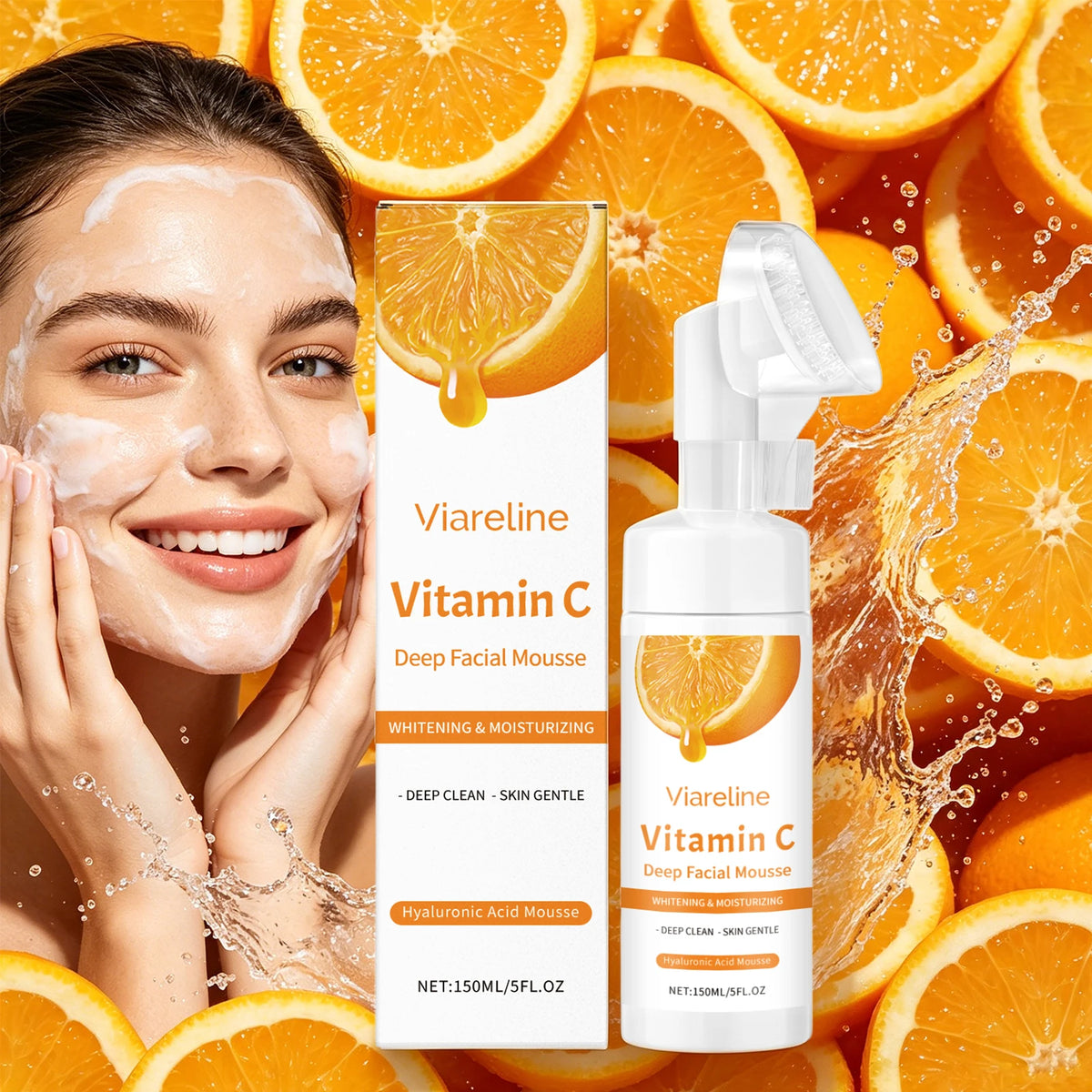 Daily skincare routine Vitamin C Facial Cleanser for deep cleansing pores