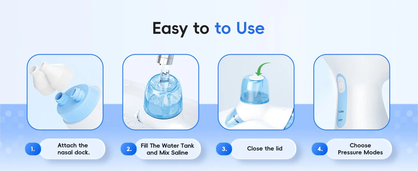 For Nasal Discomfort Electric Sinus Rinse Machine with Dual Water Tank - 14