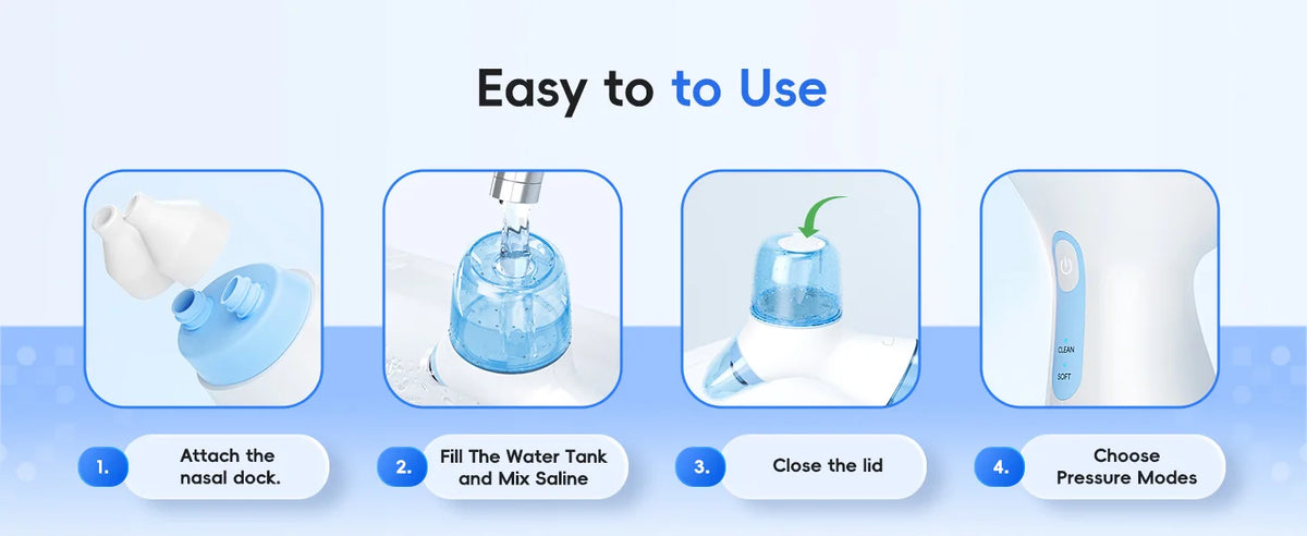 For Nasal Discomfort Electric Sinus Rinse Machine with Dual Water Tank