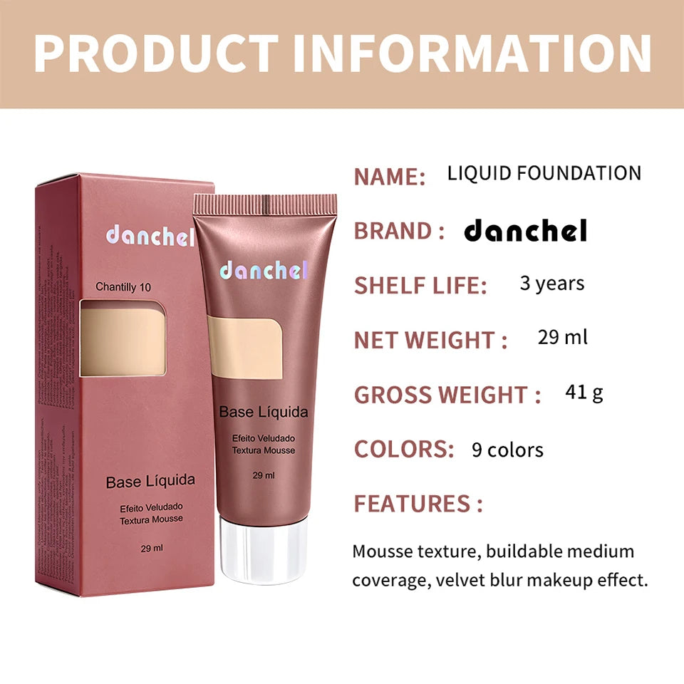 Daily Makeup Routine Liquid Foundation Long Lasting Velvet Matte Finish