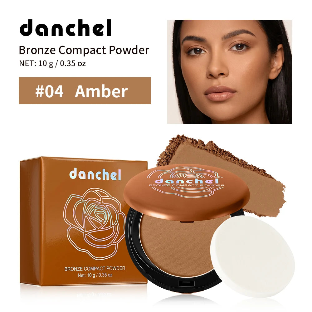 Daily Makeup Bronze Compact Powder for Flawless Matte Finish Coverage