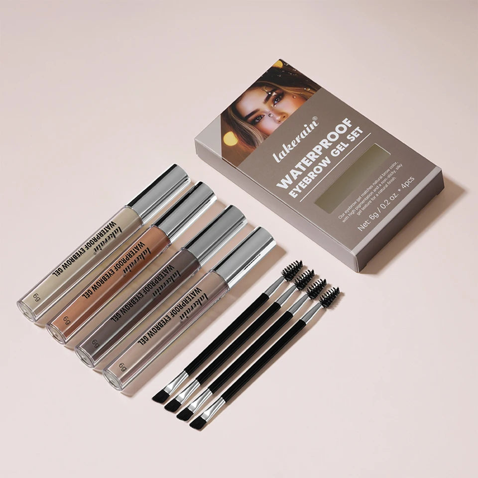 Daily Makeup Routine Waterproof Eyebrow Gel Set for Natural Long-Lasting Wear - 16