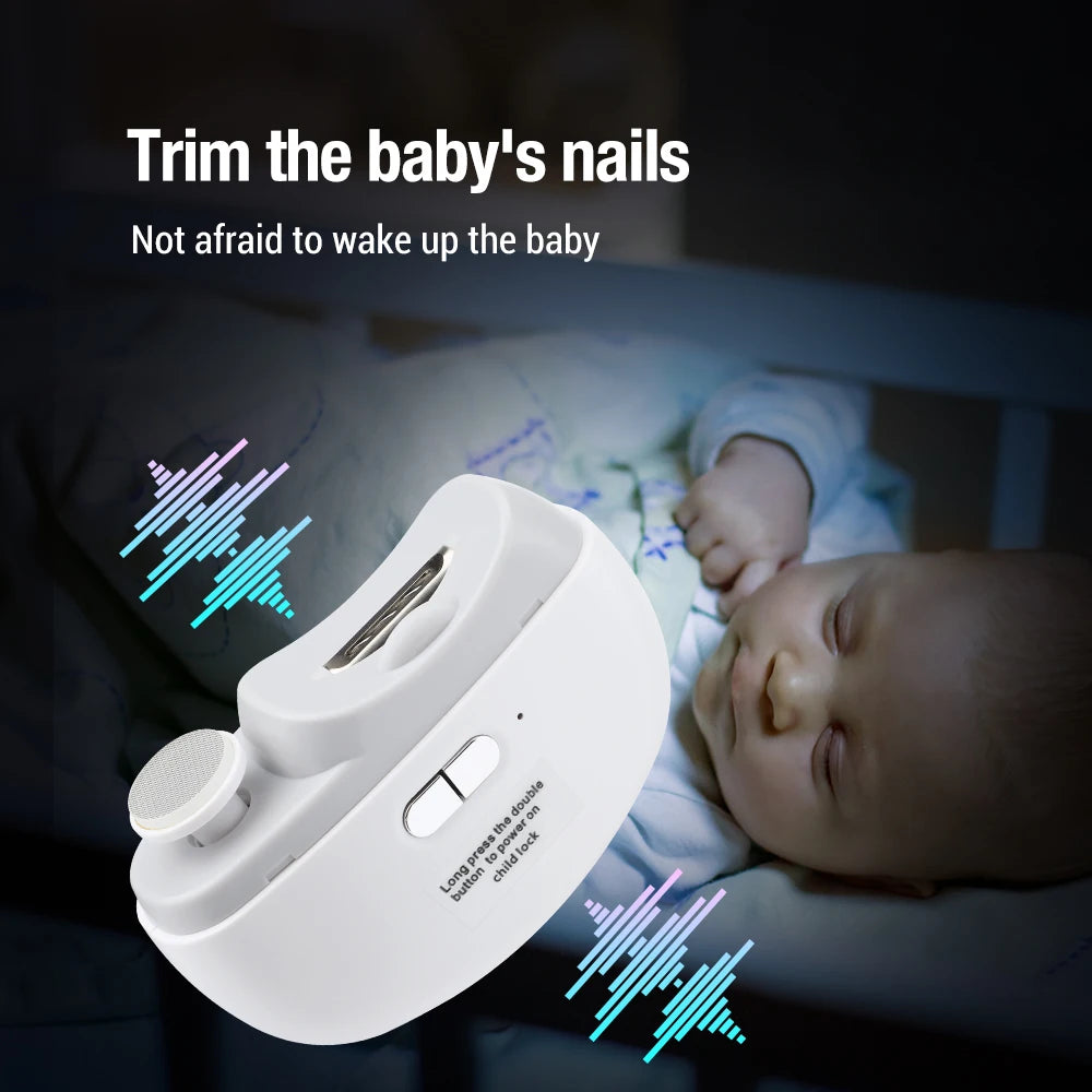 At Home Electric Nail Clipper Safe Trimmer with Light