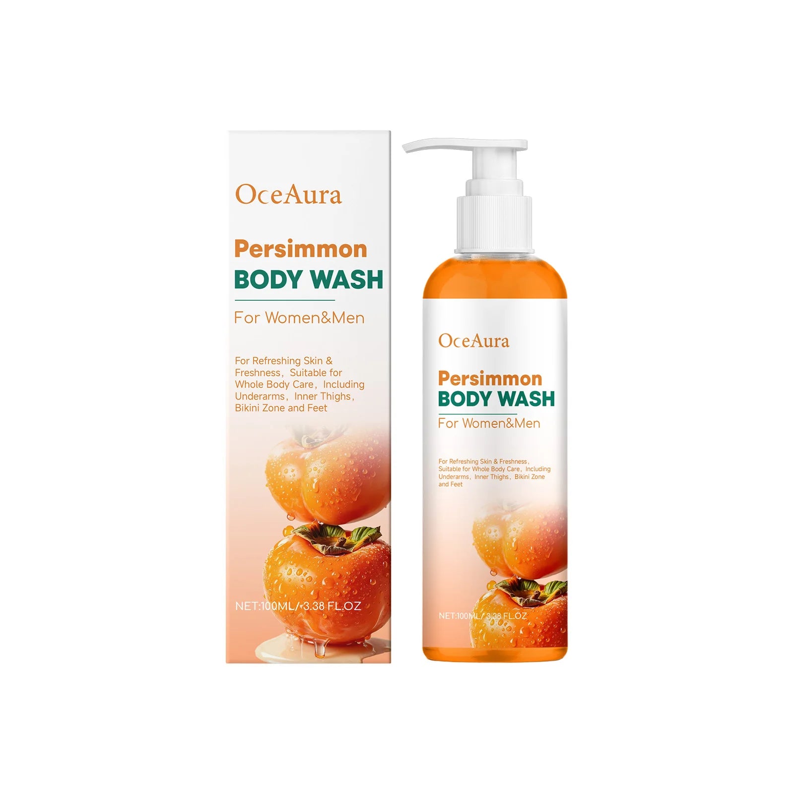 Daily Shower Persimmon Body Wash Sweat Odor Eliminating Natural Gel - 7