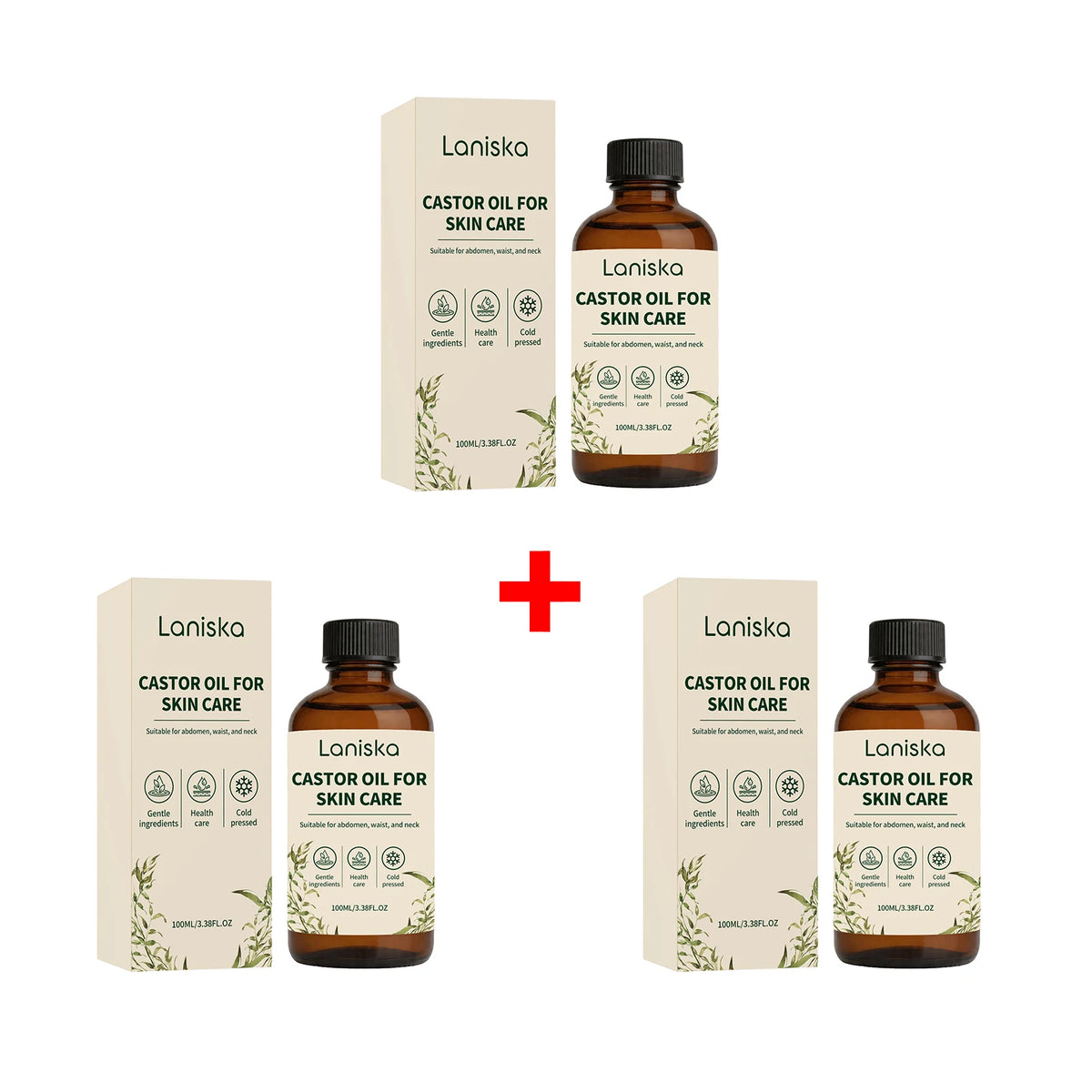Abdomen and Neck Care Cold Pressed Castor Oil for Deep Hydration