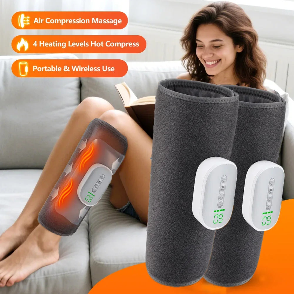 Relaxing at home wireless calf massager for sore leg relief